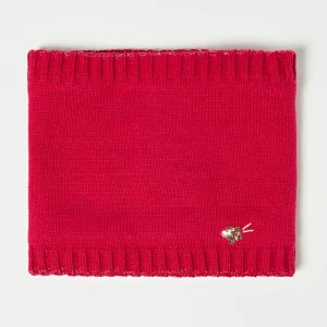 Snood en tricot rouge