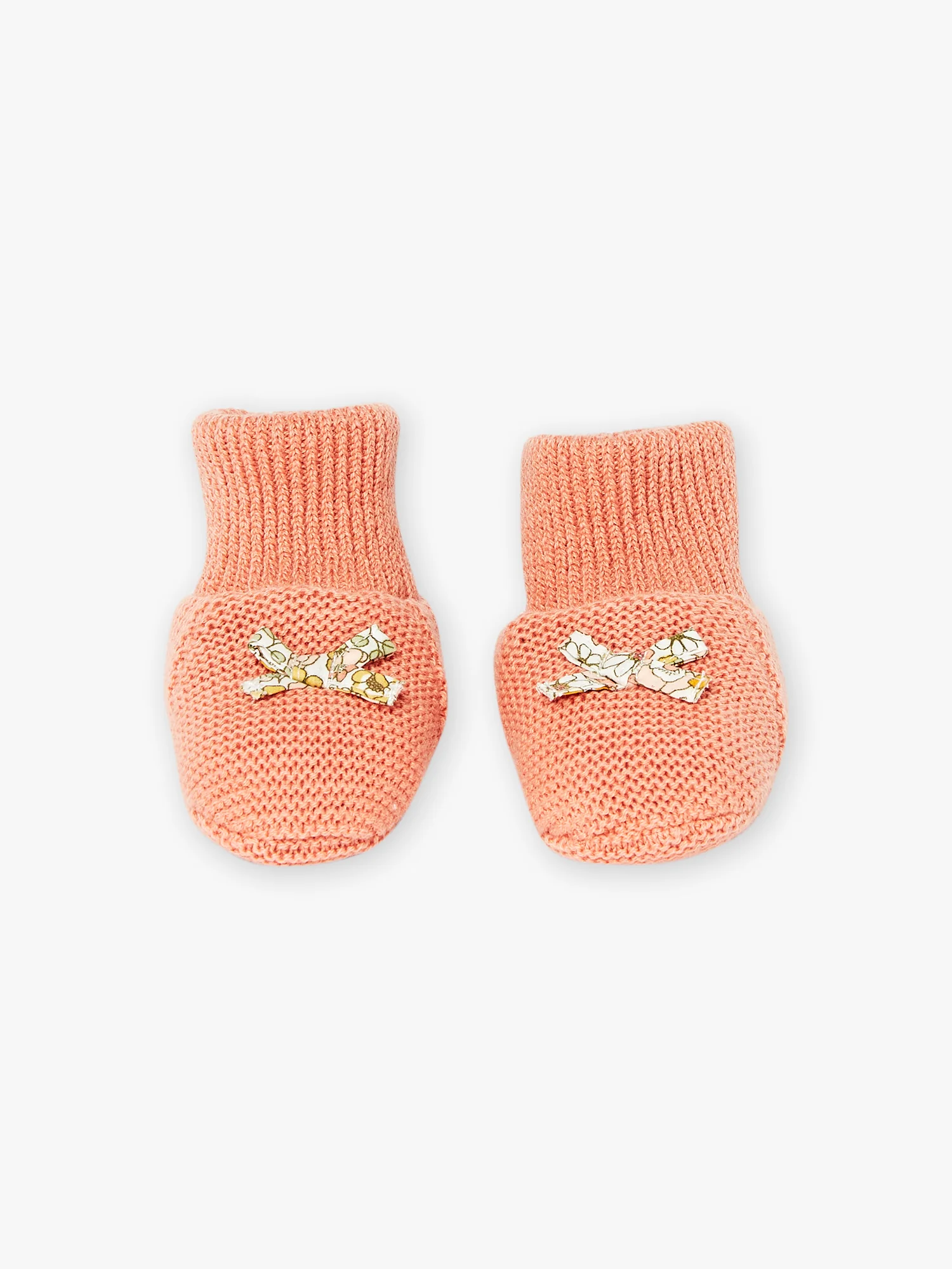 Chaussons de naissance rose poudré – Image 3