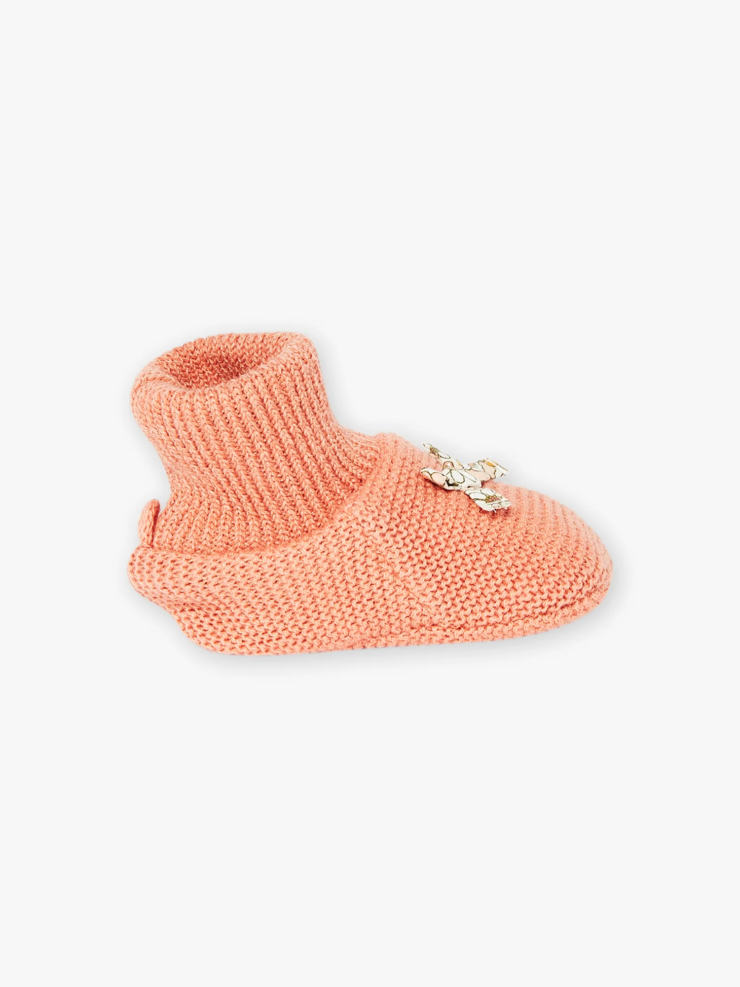 Chaussons de naissance rose poudré – Image 6