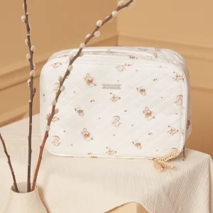 Valise de naissance écrue en tubique