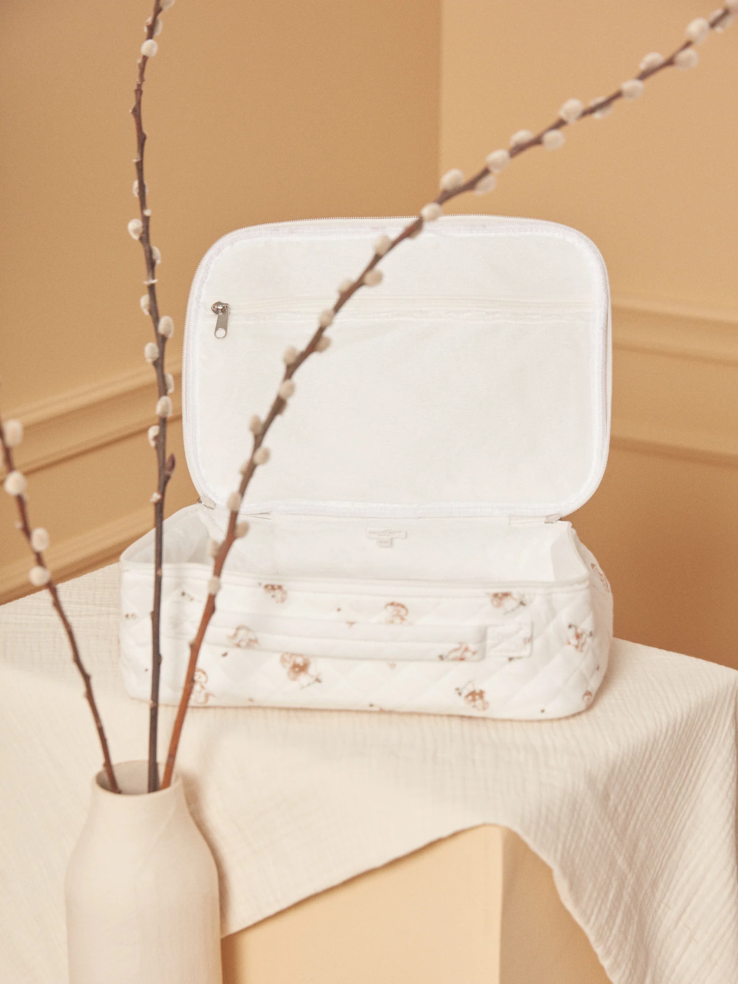 Valise de naissance écrue en tubique – Image 3