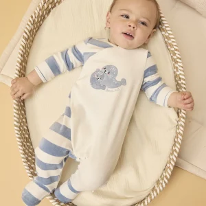 Dors-bien en velours uni et rayé