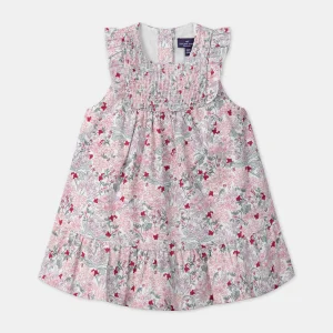 Robe fleuri à smocks