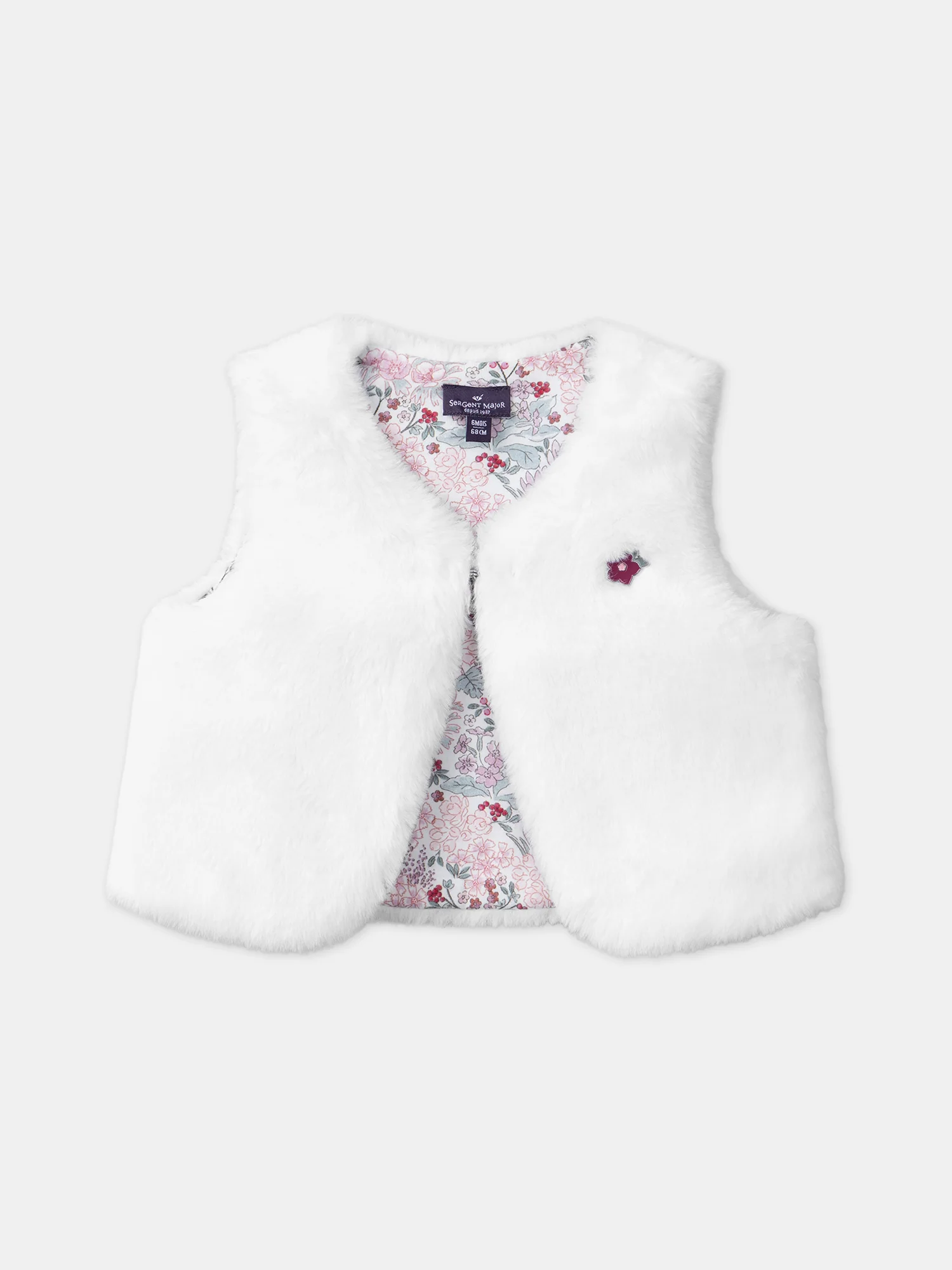 Cardigan sans manches Ecru – Image 2