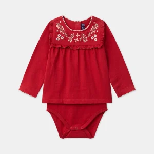 T-shirt à manches longues body brodé