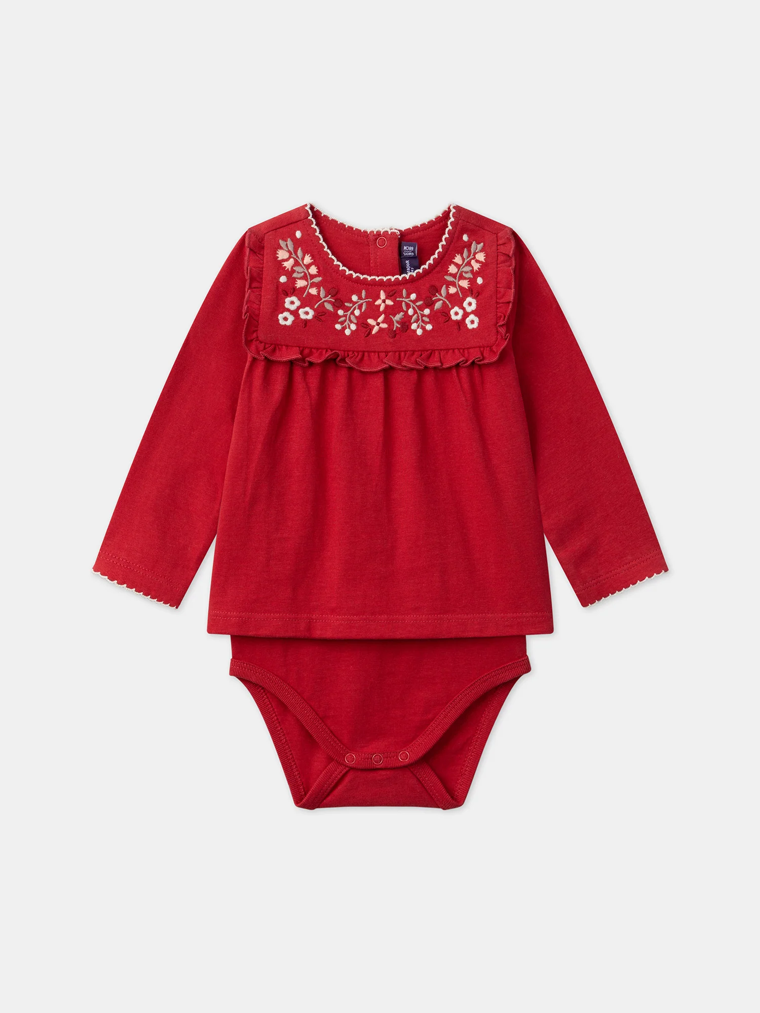 T-shirt à manches longues body brodé