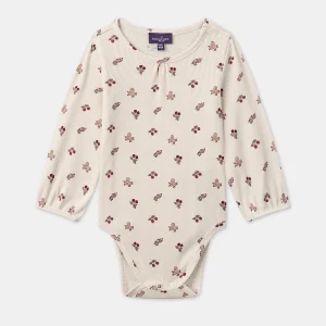Body côtelé imprimé fleuri