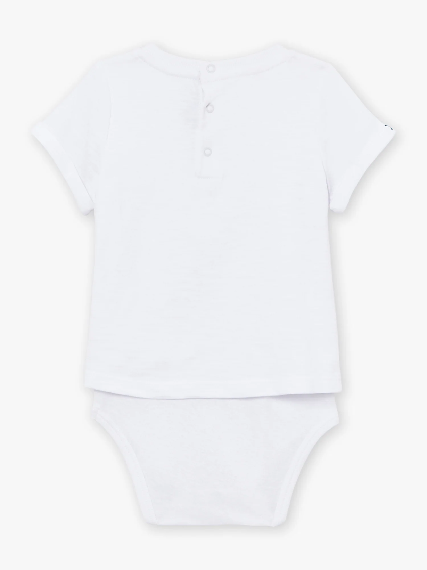 T-shirt-body blanc à manches courtes – Image 7
