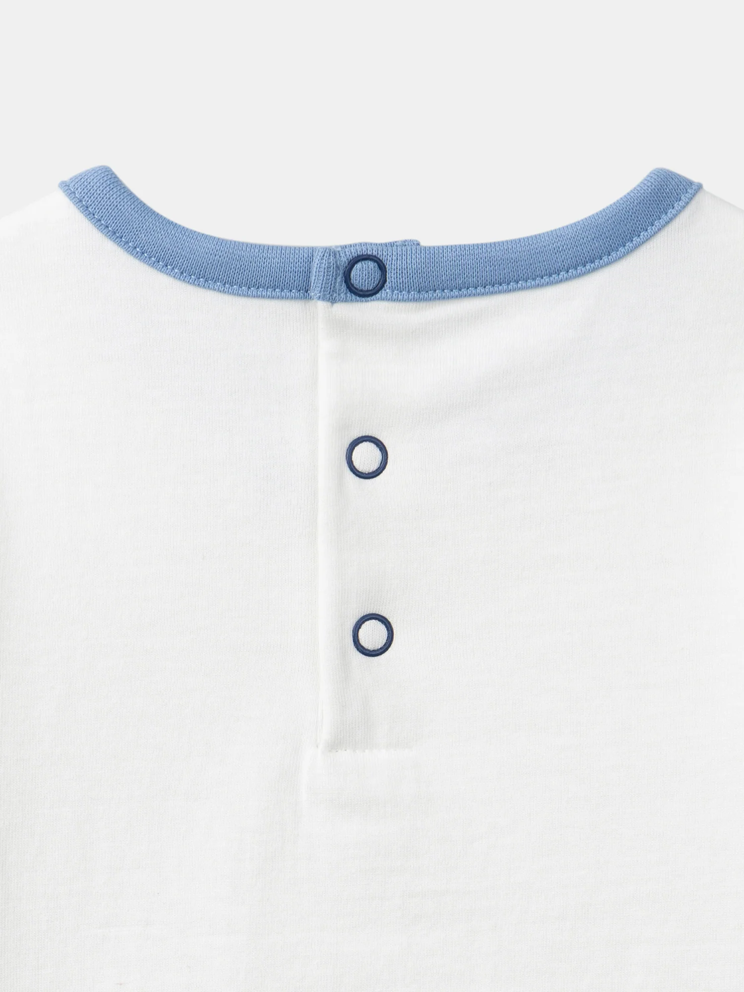 Body t-shirt écru et bleu clair à motifs tramway et animaux – Image 6