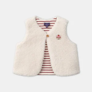 Gilet sans manches en fourrure synthétique