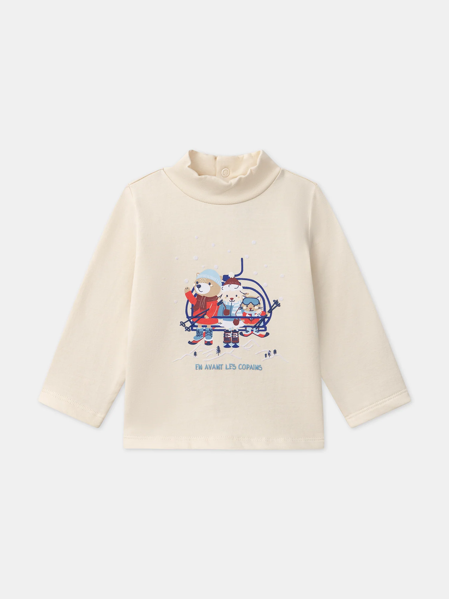 Tshirt à manches longues col montant – Image 2