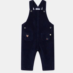 Salopette en velours côtelé avec détails de Noël