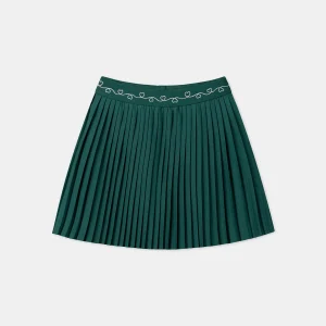 Jupe plissée verte