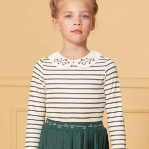 T-shirt  marinière vert