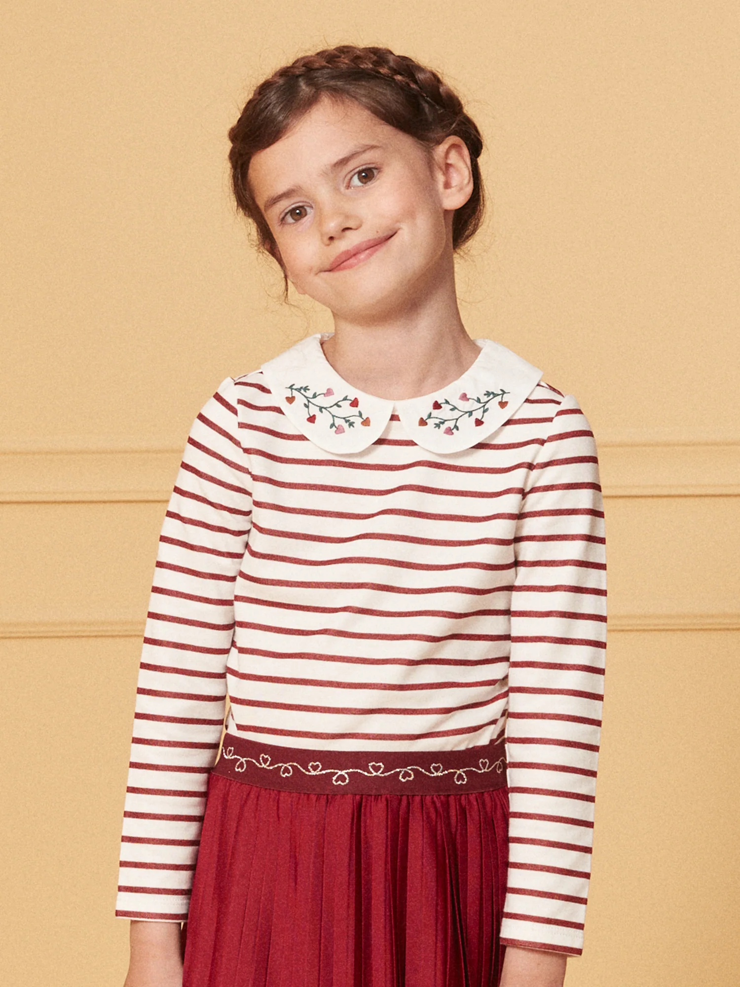 T-shirt marinière rouge