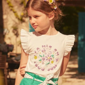 Tee Shirt Manches Courtes Ecru