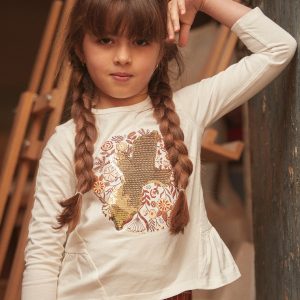 T-shirt manches longues à sequins