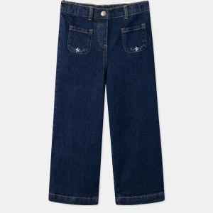 Jeans wide leg brodé