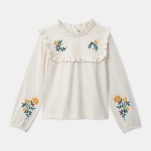 Blouse en jersey brodée