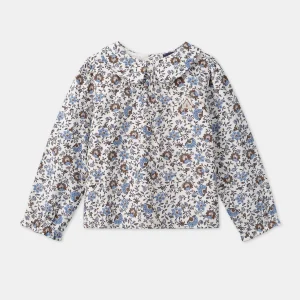 Chemisier fleuri en velours