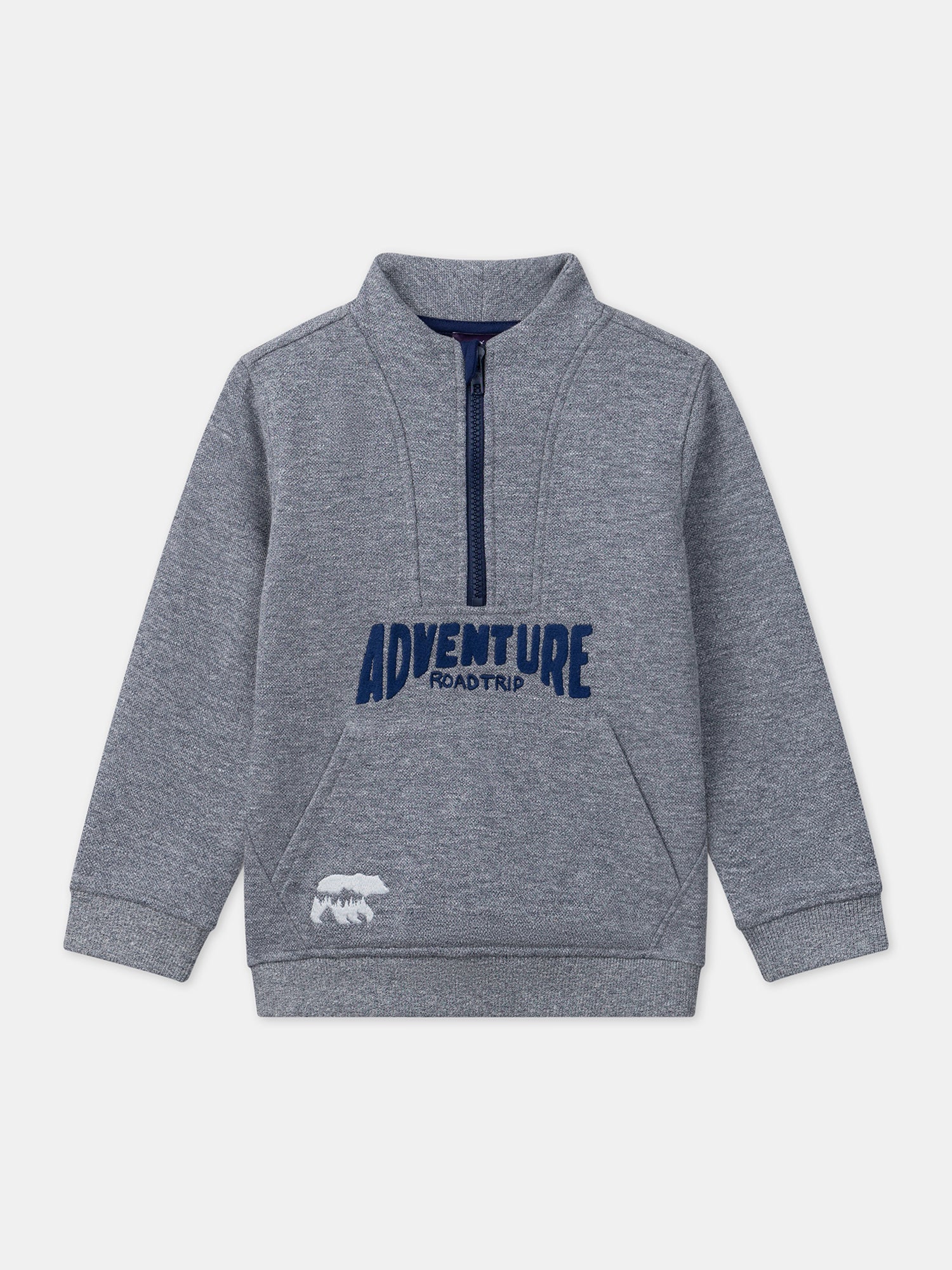 Sweat Shirt Bleu chiné – Image 2