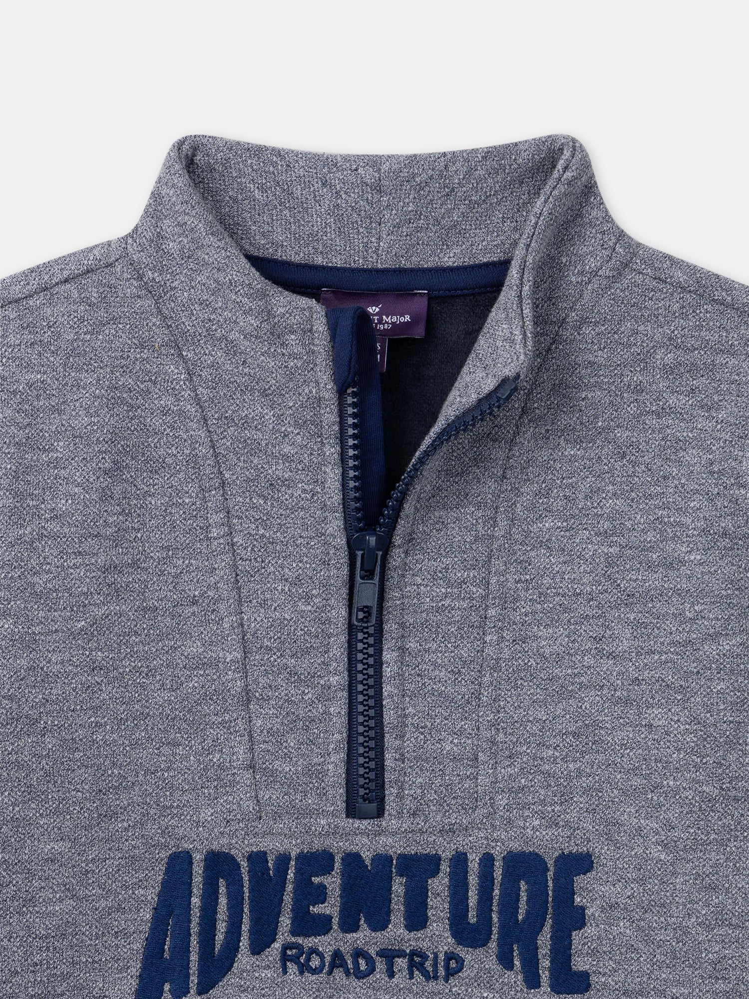 Sweat Shirt Bleu chiné – Image 3