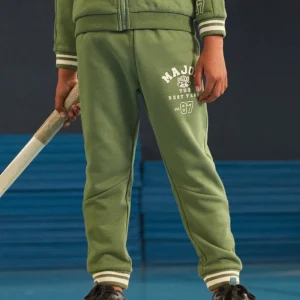 Jogging en molleton gratté vert