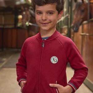 Gilet en maille piquée rouge