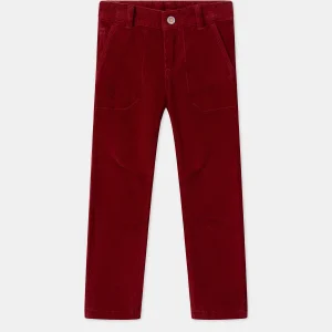 Pantalon en velours rouge