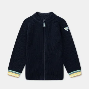 Gilet en maille bleu marine