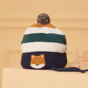 Bonnet rayé renard