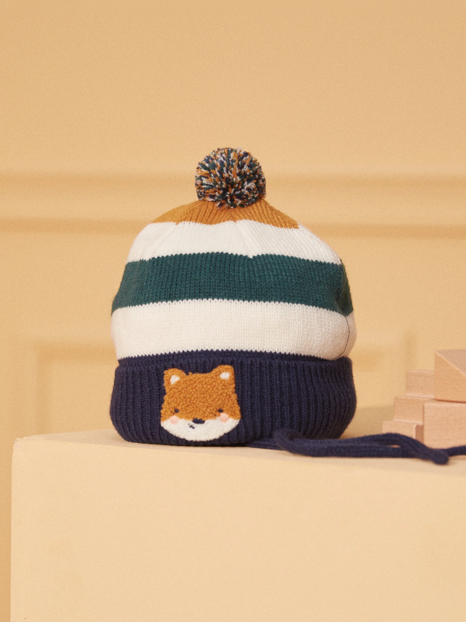 Bonnet rayé renard – Image 2