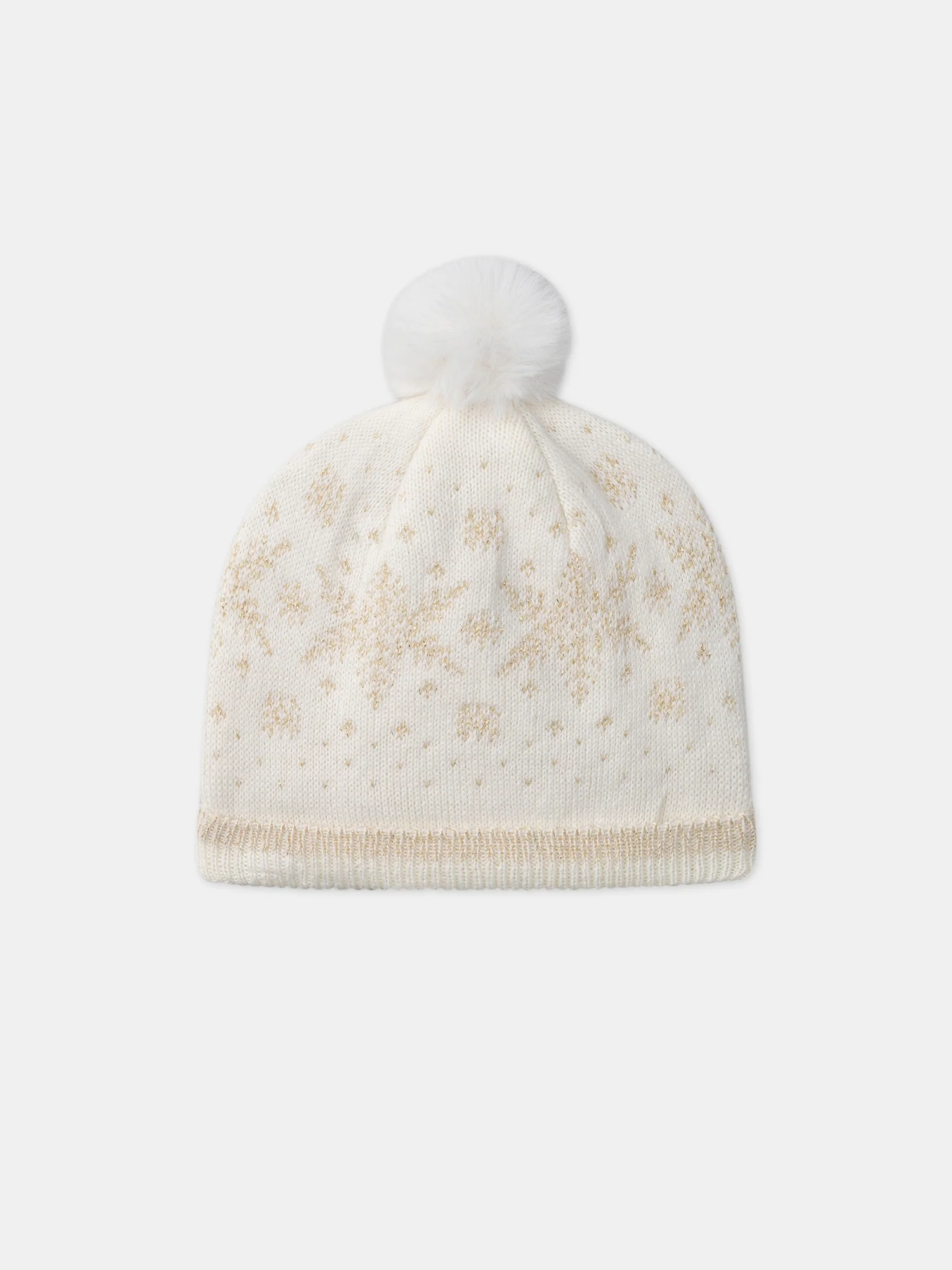 Bonnet maille avec pompom