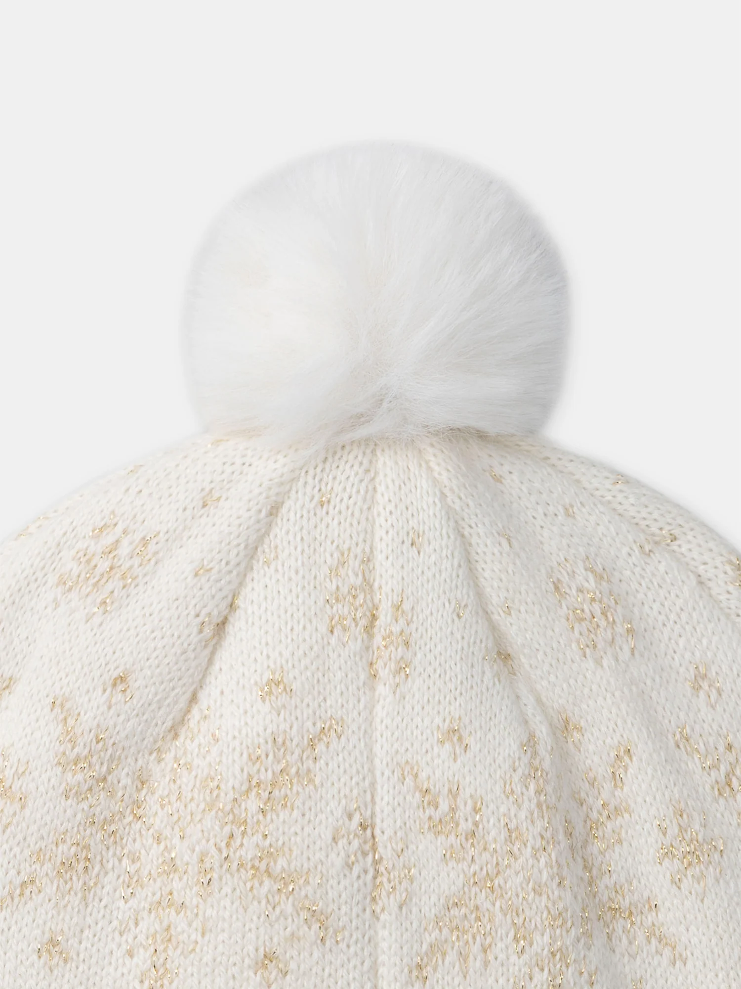 Bonnet maille avec pompom – Image 4