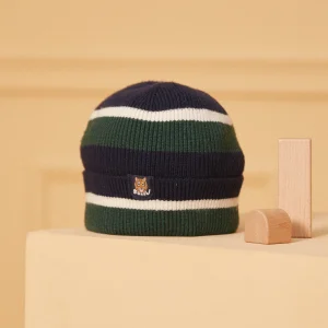 Bonnet côtelé tricolore
