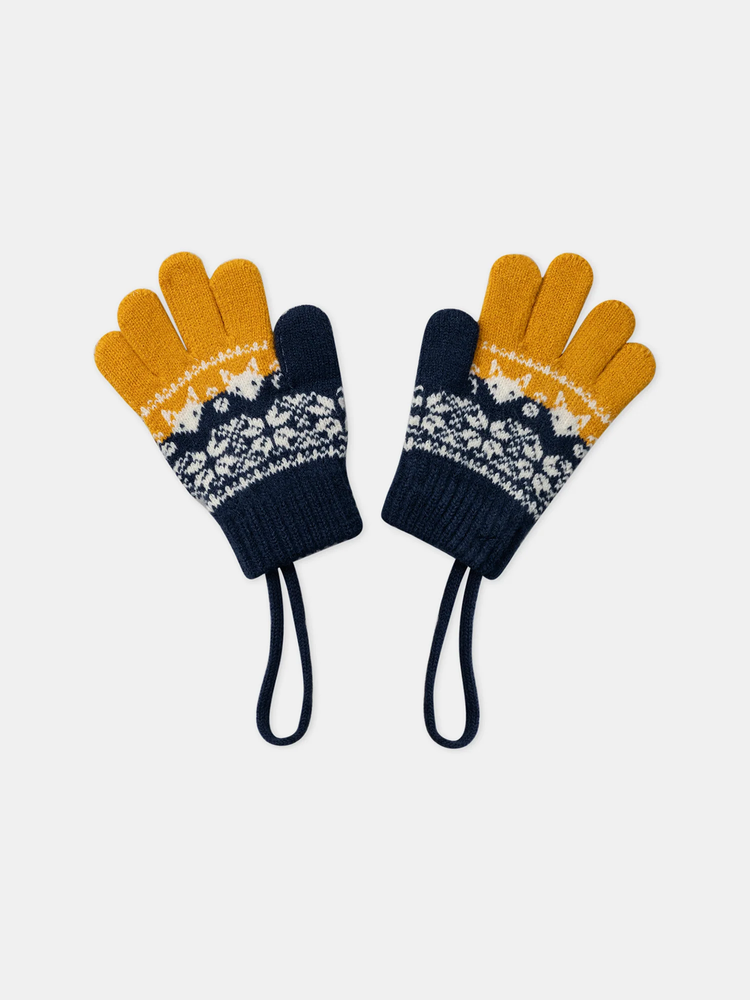 Gants jacquard tricolore – Image 3