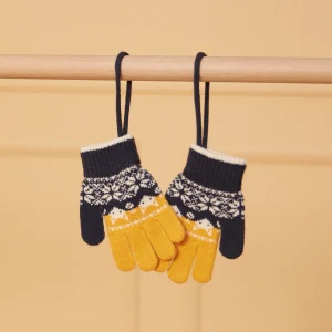 Gants jacquard tricolore