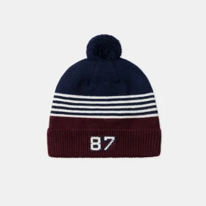 Bonnet maille avec pompom