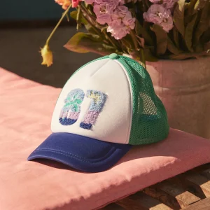 Casquette blanche et verte