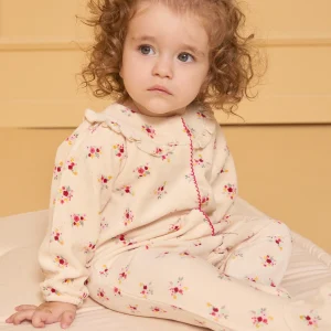 Dors-bien en velours fleuri