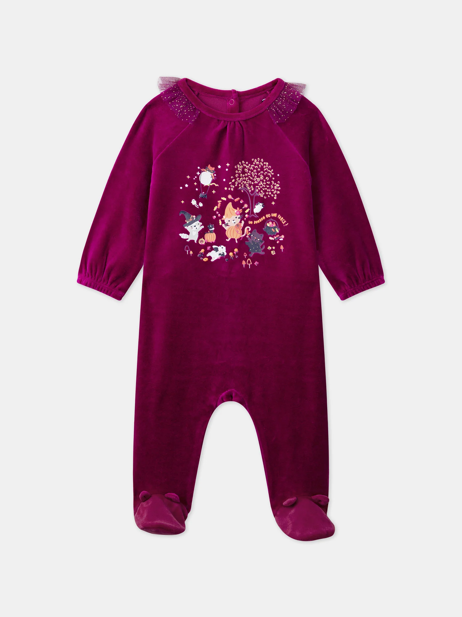 Dors-bien en velours avec bonnet – Image 7