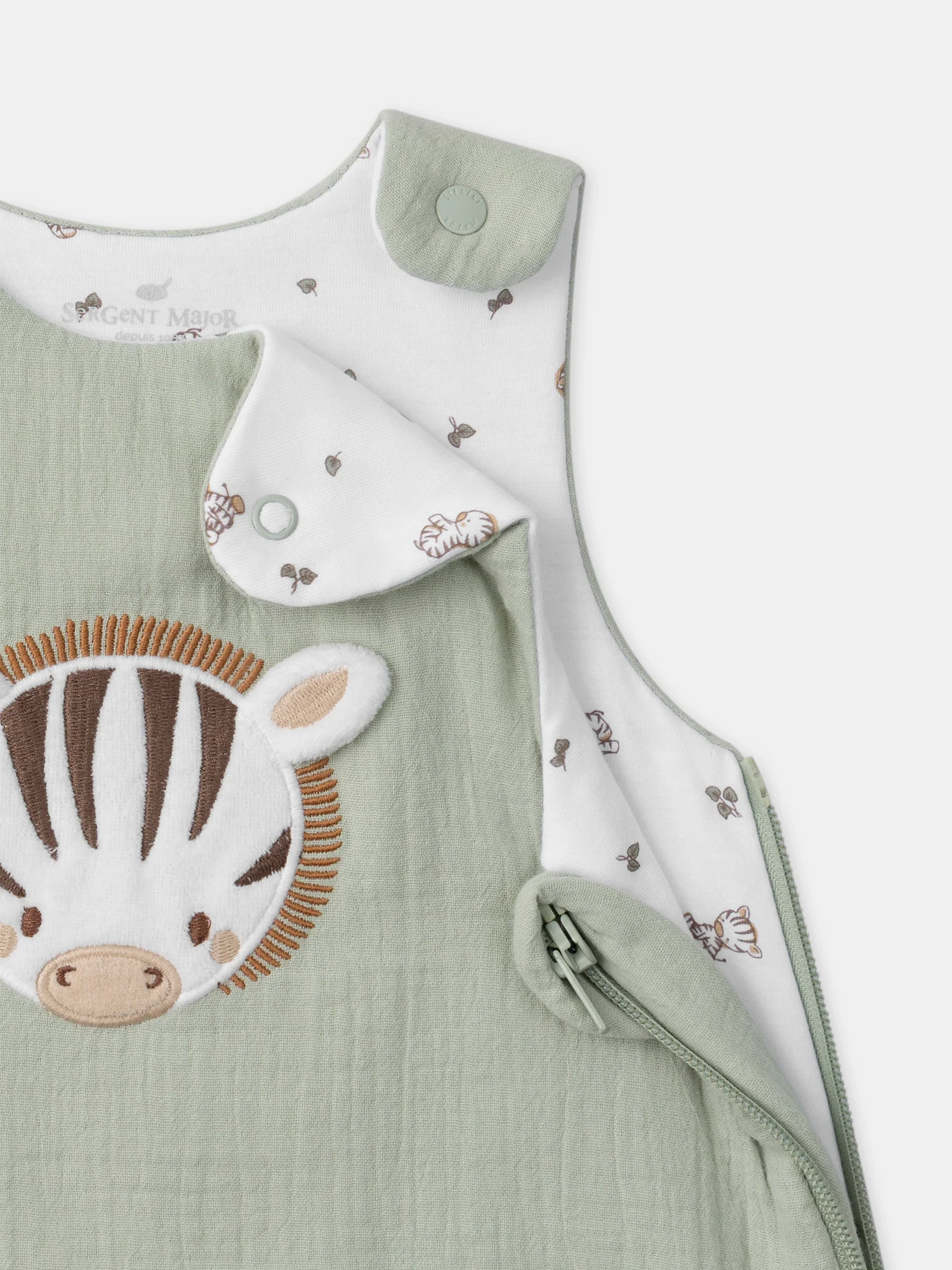 Turbulette en gaze de coton zèbre – Image 3