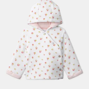 Veste à capuche en tubique et jersey