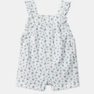 Salopette courte imprimée fleuri