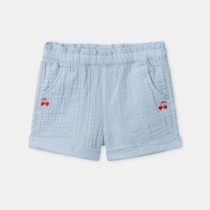 Short en double gaze de coton