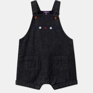 Salopette courte avec visage chat