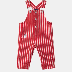 Salopette longue rayée