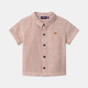Chemise manches courtes rayée