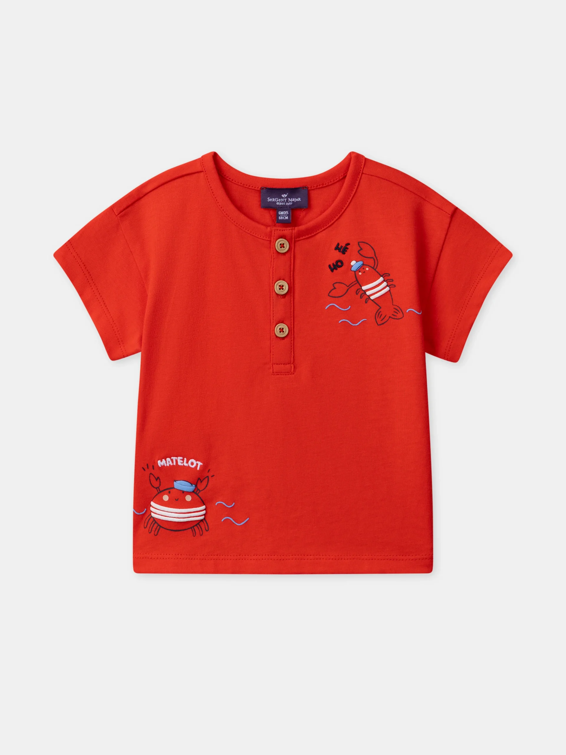 Tshirt rouge crabe et homard – Image 2