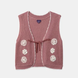 Gilet sans manches à fleurs